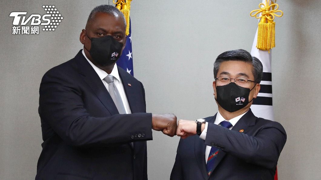 美國防部長奧斯汀日前出訪南韓。(圖/達志影像美聯社)
