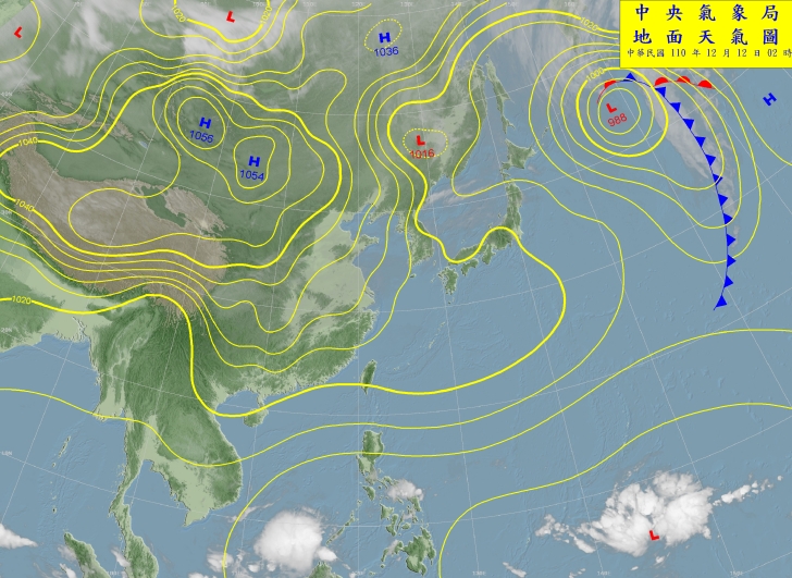 地面天氣圖。（圖／氣象局）