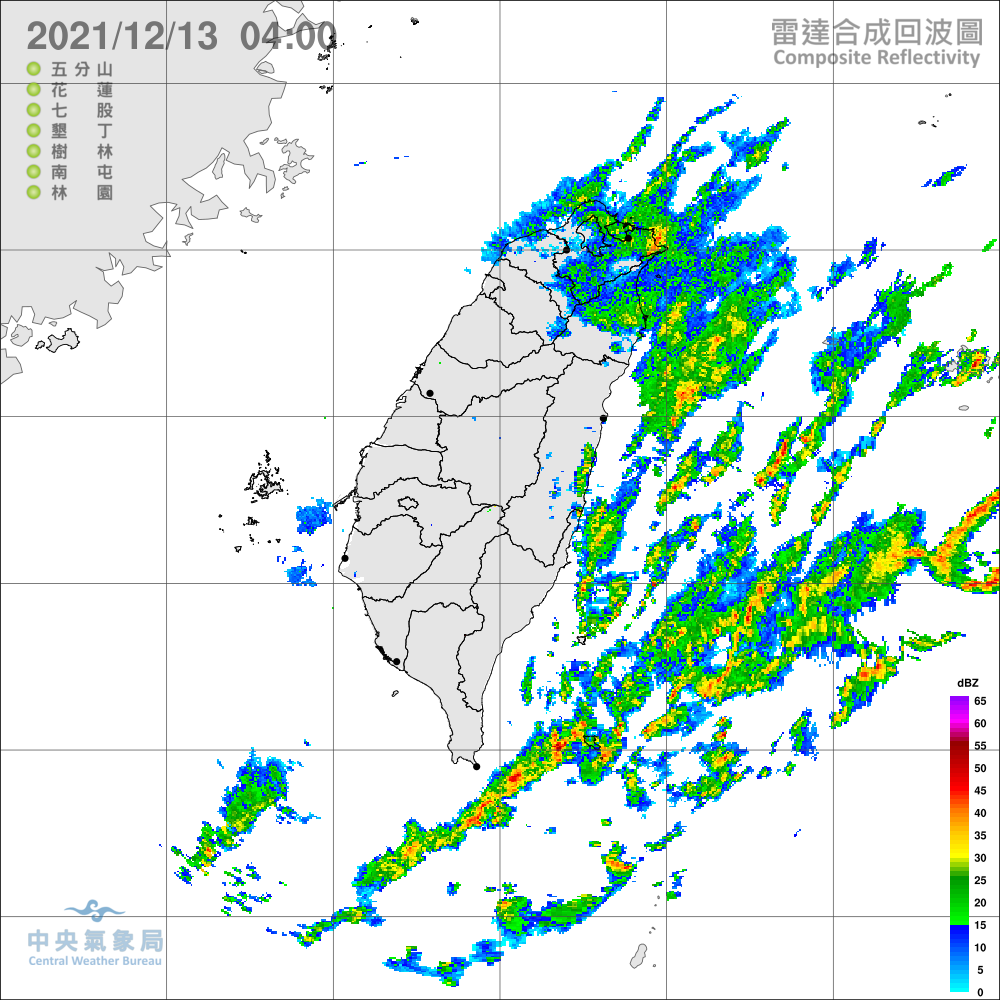 北北基宜注意豪大雨。(圖/中央氣象局)