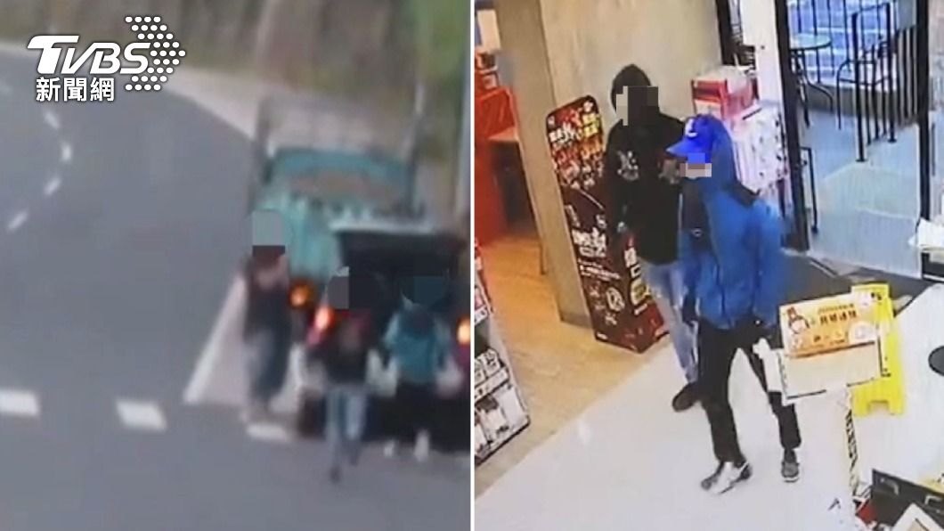 歹徒將車輛停放路邊,進入超商行搶。(圖/TVBS)