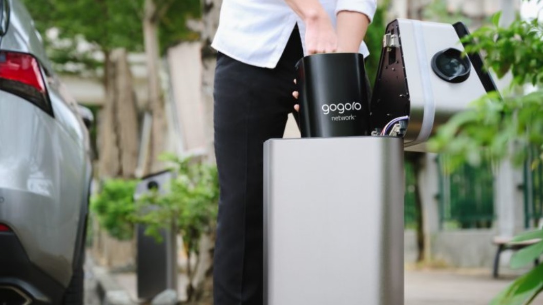 換電式智慧停車柱目前已經進入量產階段。（圖／Gogoro提供）