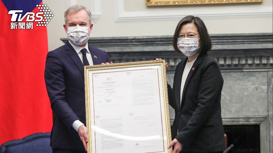 蔡英文接見法國議員團 盼推台歐簽雙邊投資協定