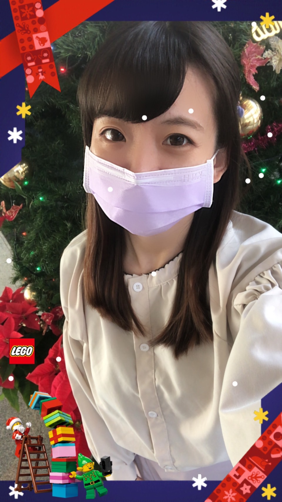 新北觀旅局特別為耶誕城量身打造，推出以「樂高X新北歡樂耶誕城」為主題的兩款限時動態濾鏡。（圖／新北市政府提供）