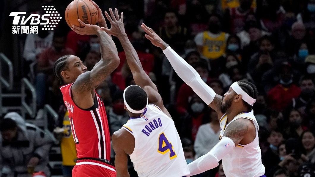 德羅森狂轟38分 NBA公牛拉尾盤擊退湖人