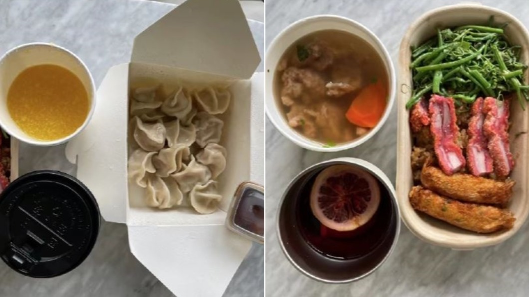 一名網友自稱住在王力宏隔離酒店樓下,還曬出飲食照佐證。(圖/翻攝自微博)