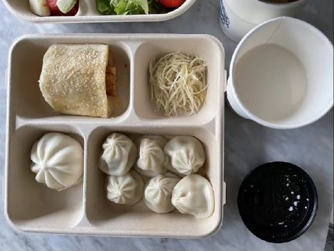 防疫旅館配菜曝光。(圖/翻攝自微博)