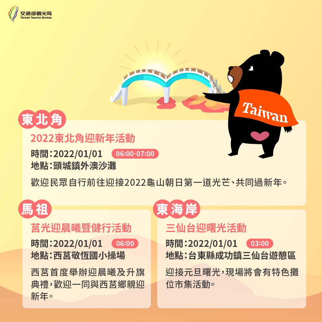迎曙光景點一次看！（圖／翻攝自交通部觀光局Facebook）