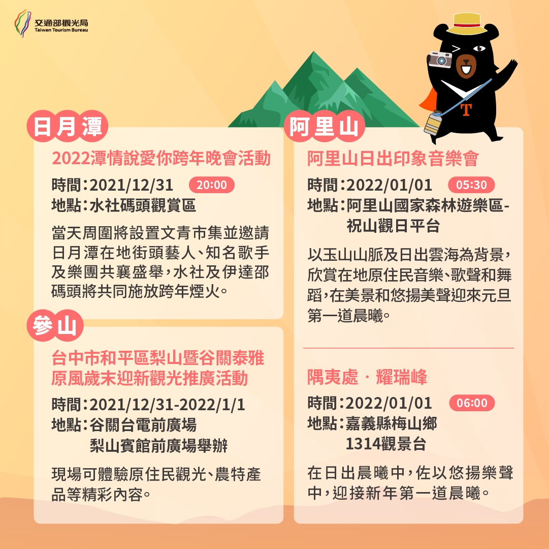 迎曙光景點一次看！（圖／翻攝自交通部觀光局Facebook）