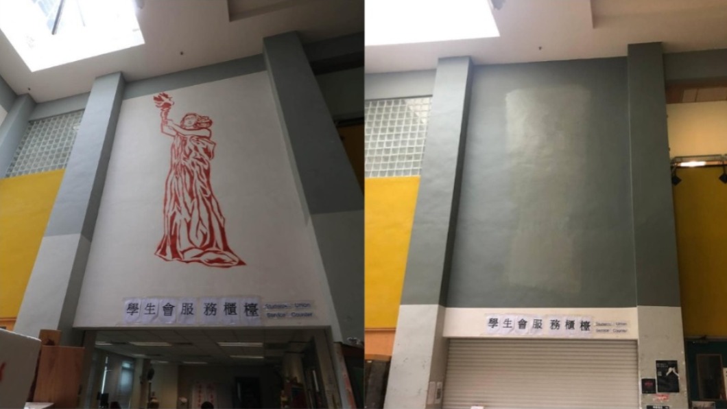 移除六四標記 港中大、嶺大民主女神像及六四浮雕消失