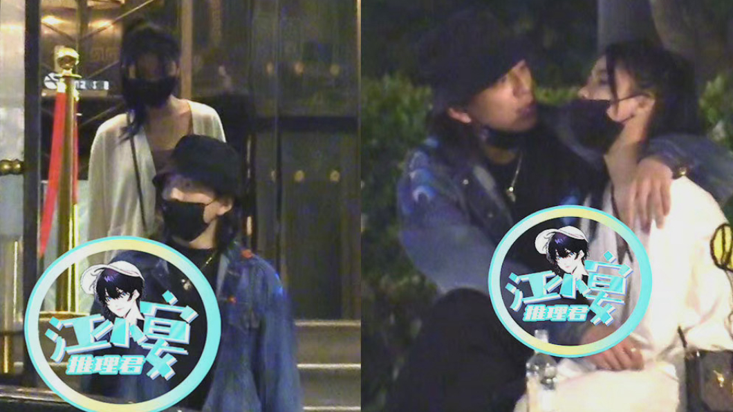 王大陸與蔡卓宜5月被拍到街頭互動親暱。(圖/翻攝自微博)