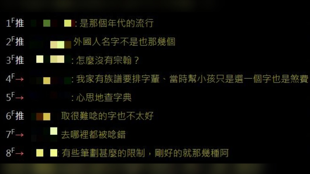 取名方式在PTT掀起熱議。(圖/翻攝自PTT)