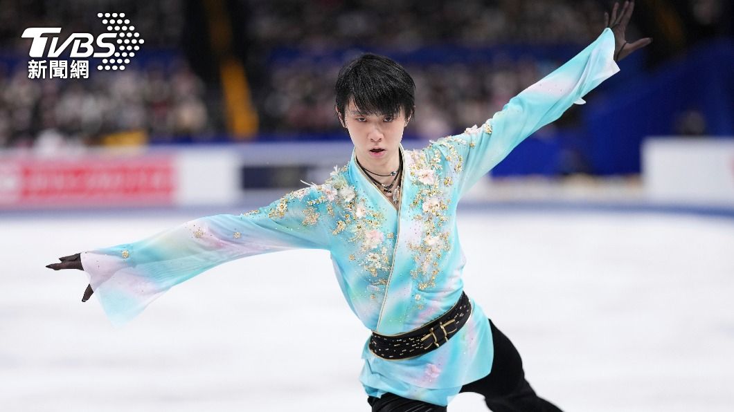 羽生結弦四周半跳最後失敗。（圖／達志影像美聯社）