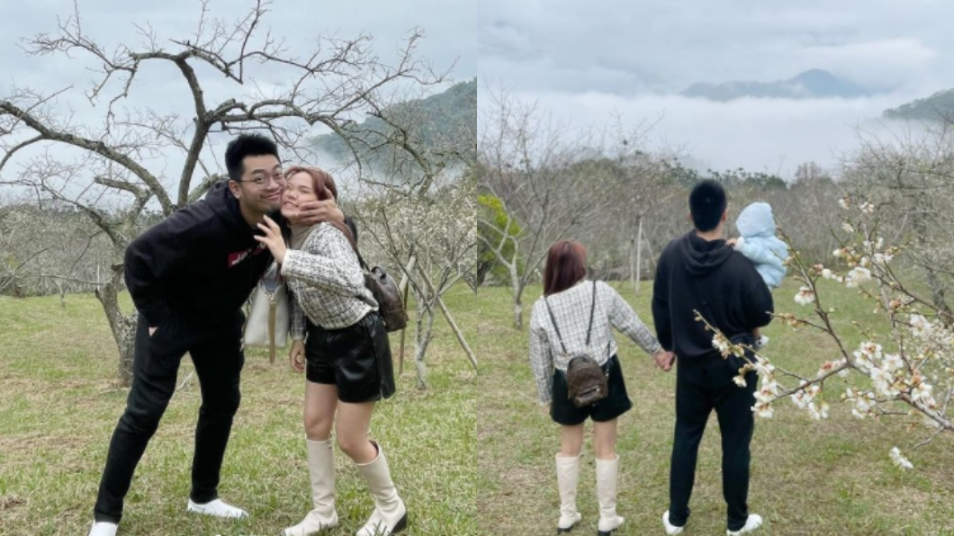 陳彥婷、老公巨人以及兒子黃金。(圖/翻攝自thetiffanychen IG)