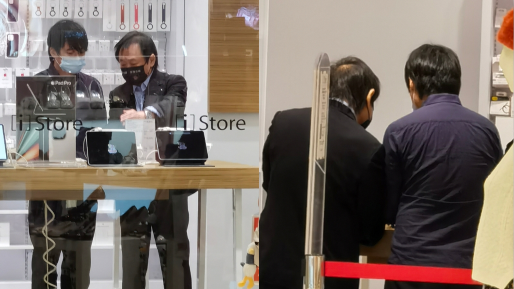 「野生王世堅」出沒蘋果專賣店 網嗨笑:不用智障型了?