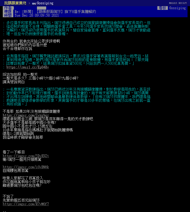 PTT網友發文力挺瑞莎。(圖/翻攝自PTT)