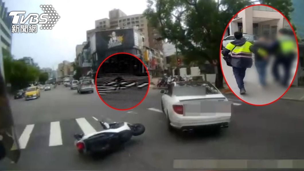 別想逃!台中「醉」犯蛇行拒檢撞警車 下車狂奔遭壓制