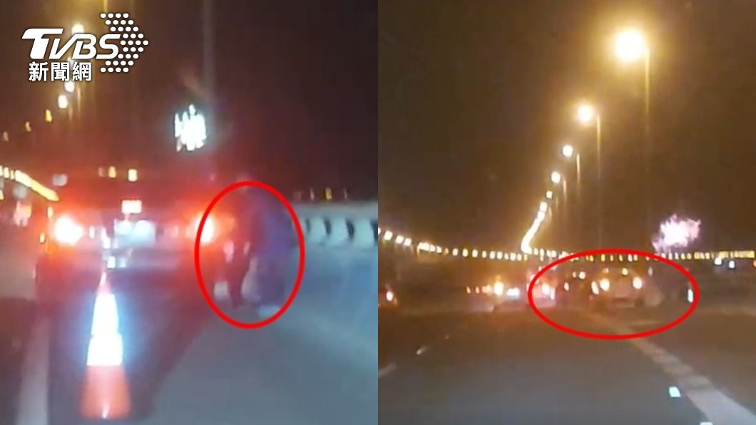 為看煙火不要命？高雄國道路肩停整排　驚見家長帶小孩下車