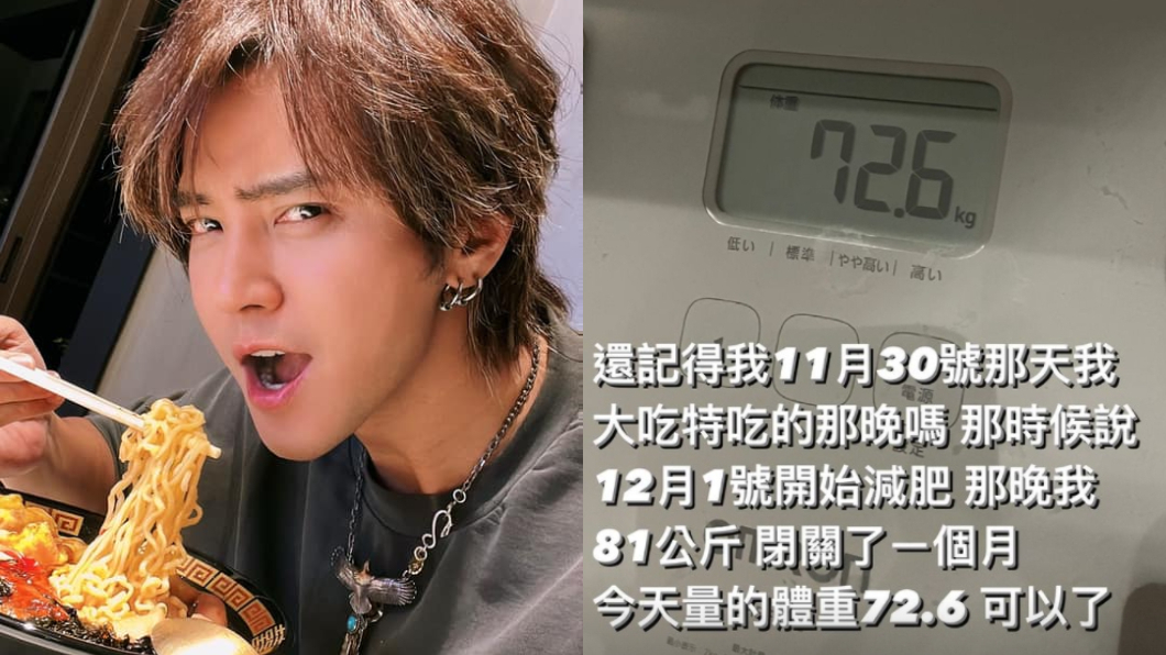 羅志祥為跨年演出一個月內減了10公斤。(圖/翻攝自羅志祥臉書)