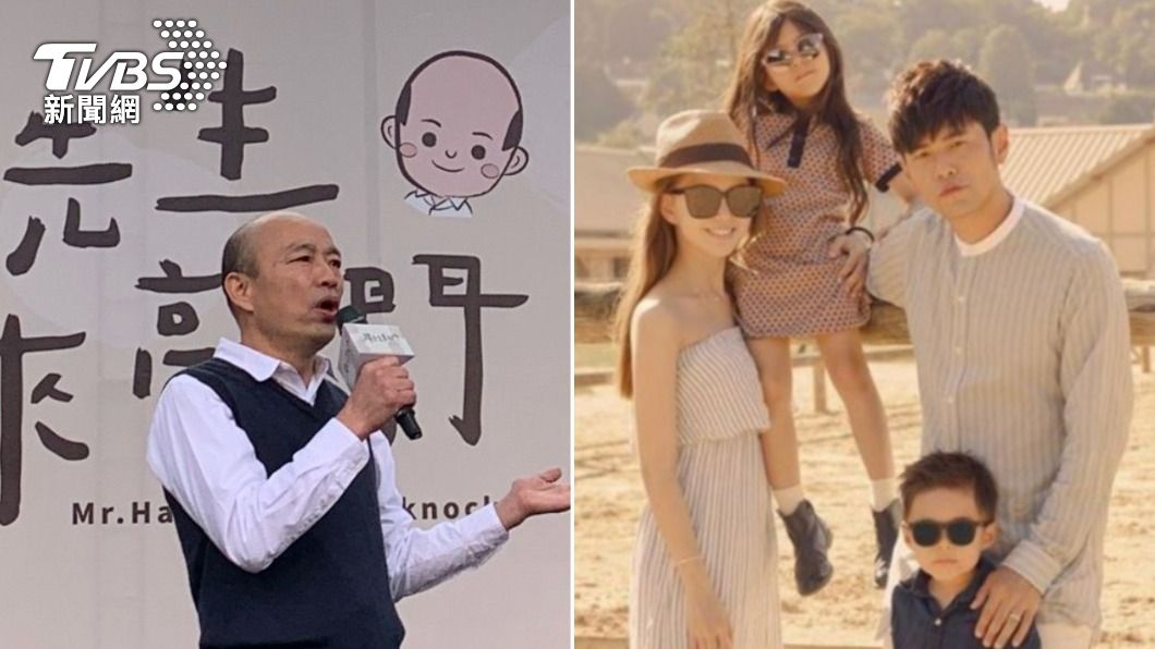 今晚話題人物是韓國瑜、昆凌。（合成圖／TVBS、周杰倫IG）
