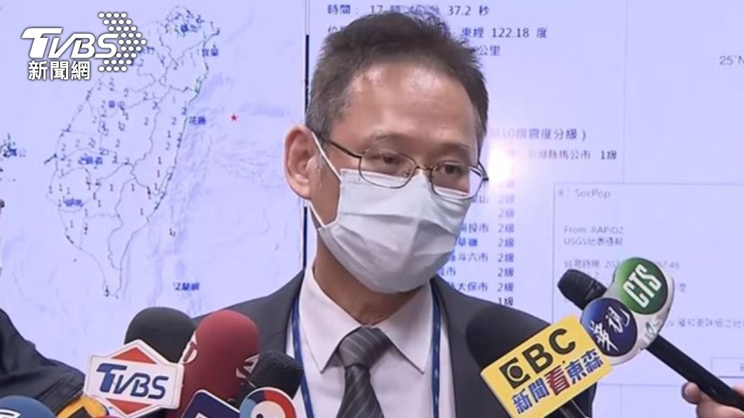 氣象局地震測報中心主任陳國昌。（圖／TVBS）