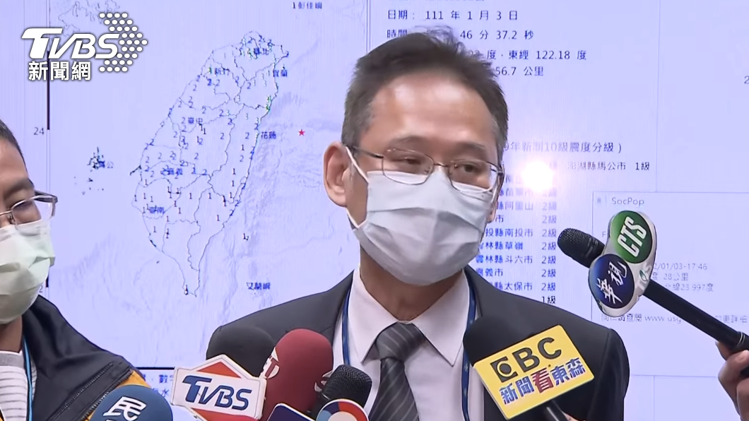 氣象局地震測報中心主任陳國昌。（圖／TVBS）