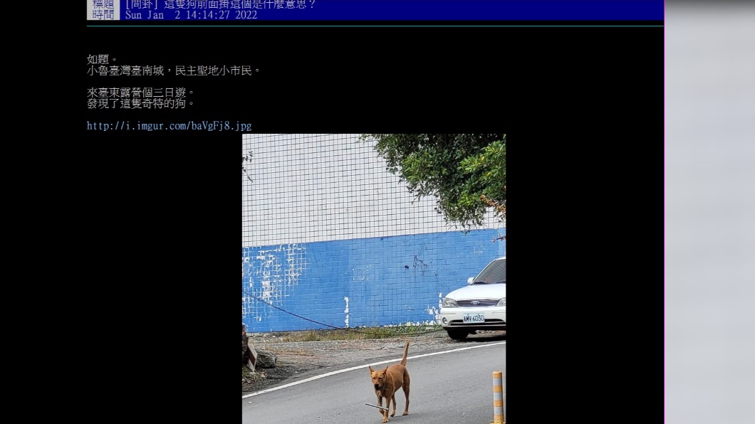 網友好奇綁小鐵棍的目的是什麼。(圖/翻攝自PTT)