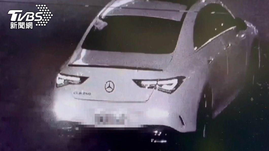 陳嫌乘坐的白色轎車。（圖／TVBS）