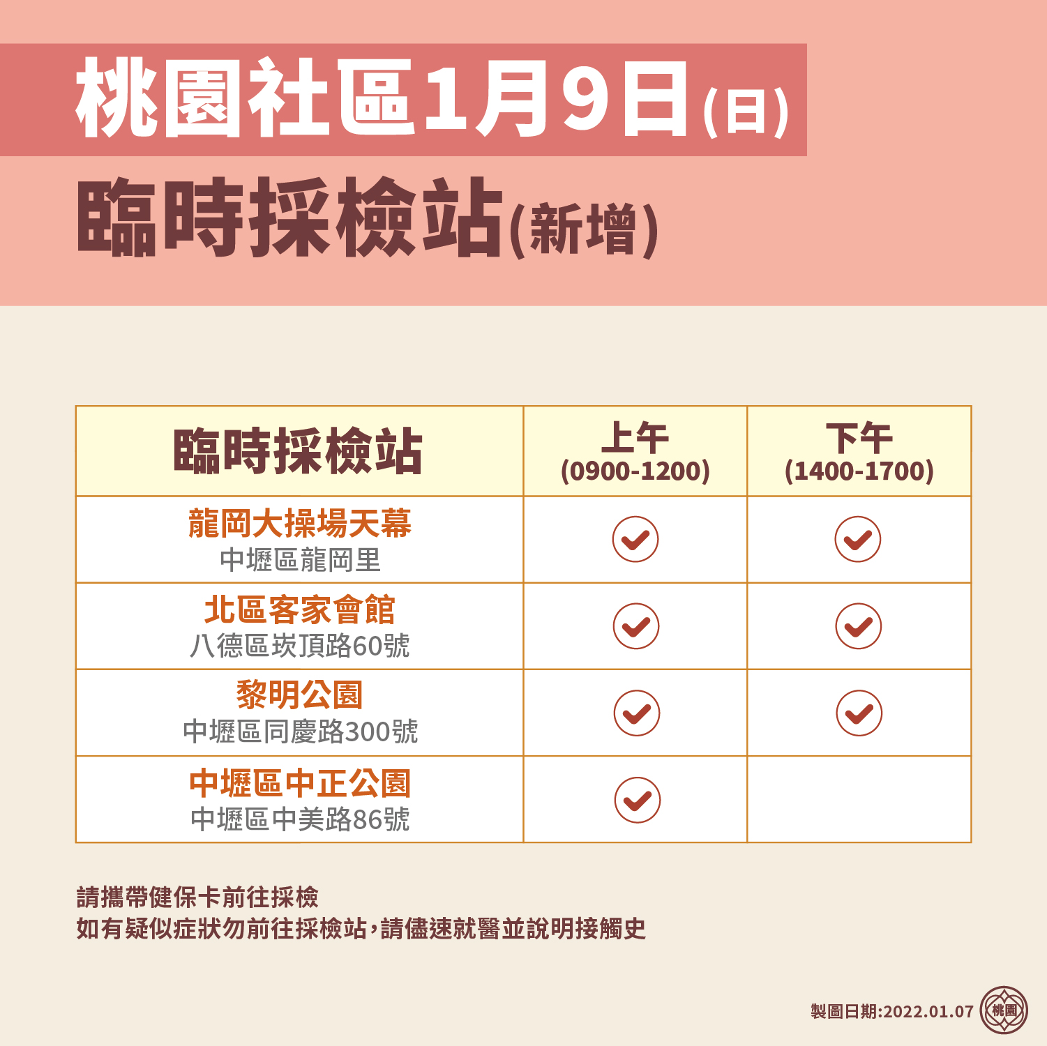 桃園社區臨時採檢站。(圖/桃園市府)