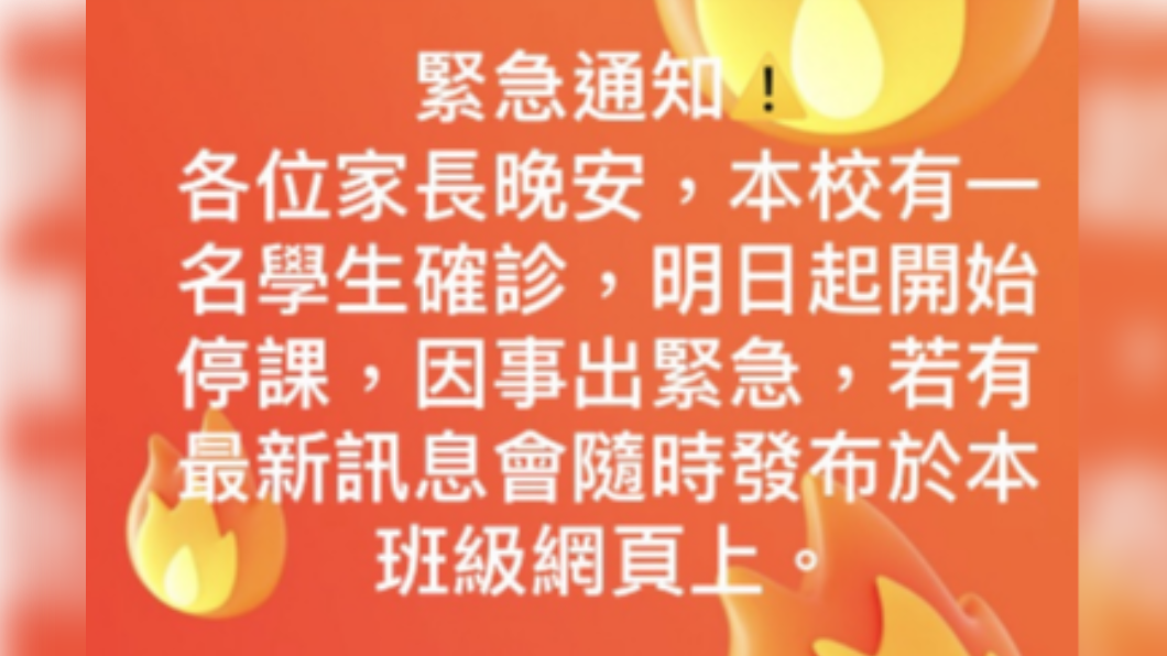 桃園中壢某國小有學生確診。(圖/翻攝自臉書)