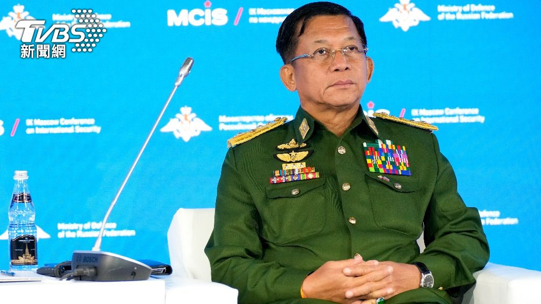 緬甸軍政府領導人敏昂萊。(圖/達志影像美聯社)