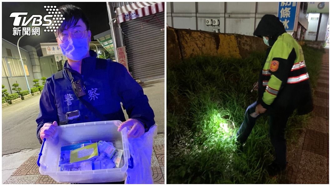 千元鈔滿天飛！他騎車鈔票噴滿地　警民合作撿回13萬