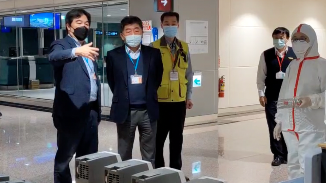 陳時中今(11)視察桃機前進實驗室。(圖/TVBS)