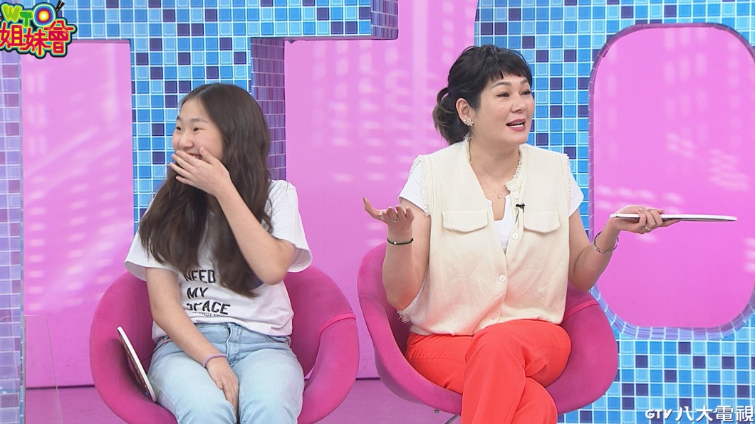 Vicky與三女兒靚靚。(圖/八大提供)