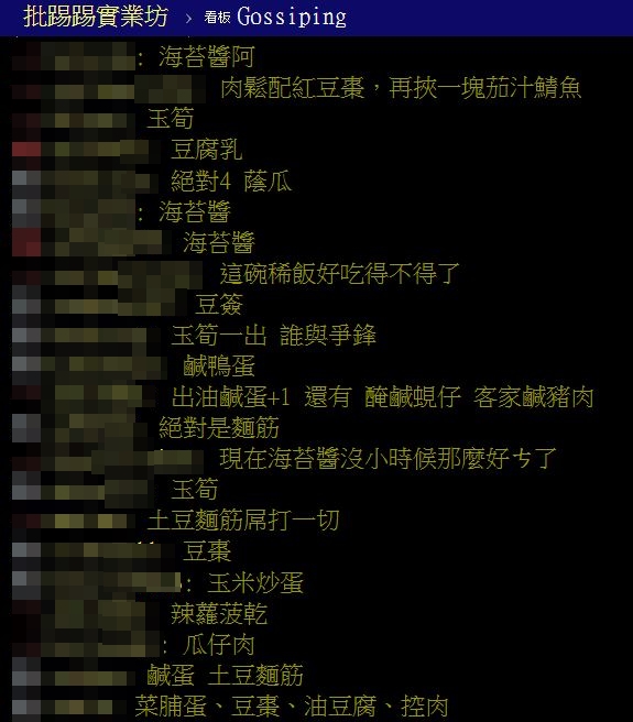 吃貨們為自己認定的最強配菜護航。（圖／翻攝自PTT）