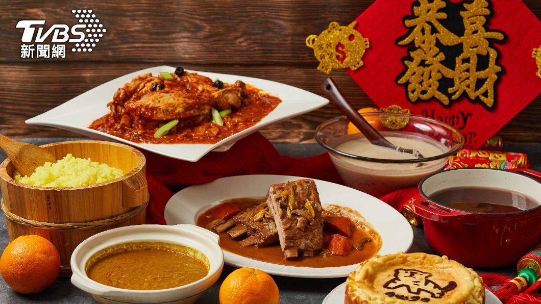 雲雀集團集合五大品牌人氣佳肴推出外帶年菜6件組。(圖/雲雀集團提供)