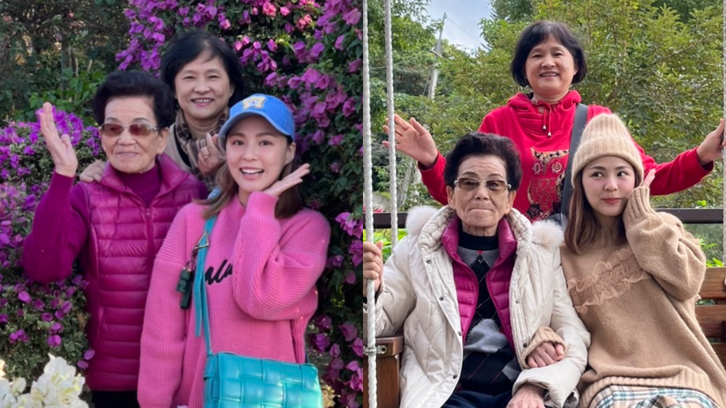 熊熊一家神基因,93歲阿嬤和63歲媽媽都看起來與年齡不符。(圖/熊熊提供)