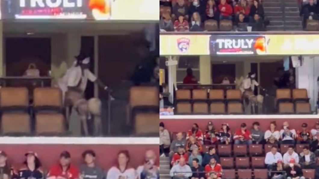 驚人畫面全被對面觀眾拍下。（圖／翻攝自Barstool Sports推特）