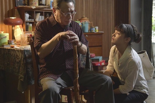 陳松勇、張榕容在電影《我們全家不太熟》飾演祖孫。(圖/翻攝自張榕容臉書)