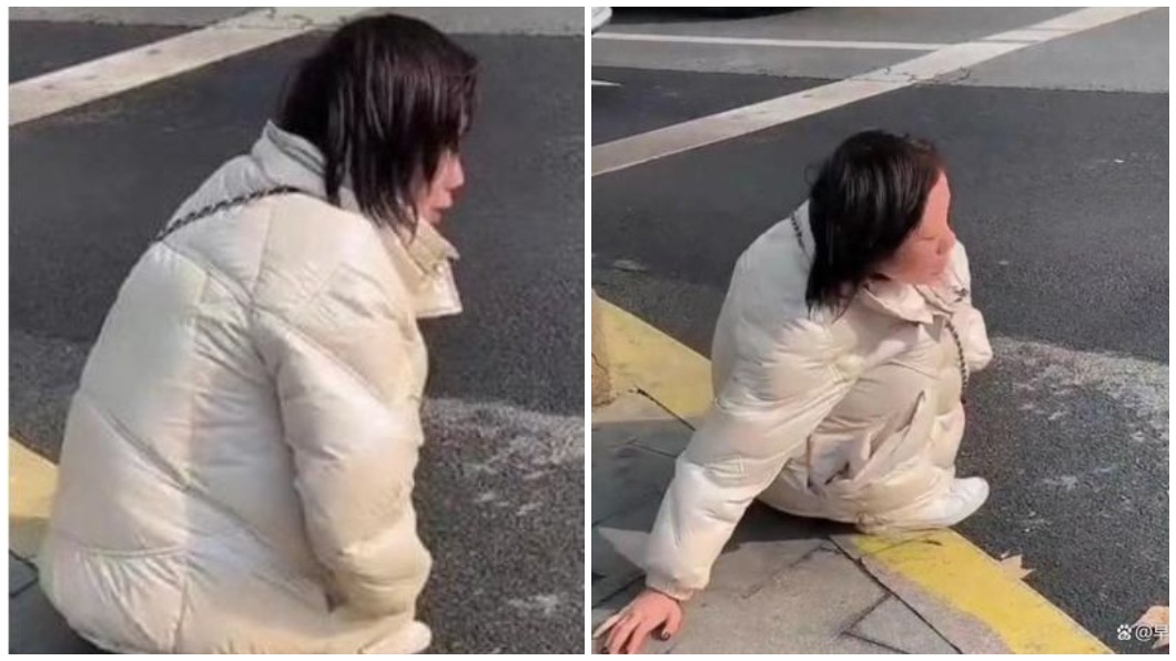 短髮妹喝醉「下衣失蹤」 酒醒蹲路邊哭喊:我要找媽媽