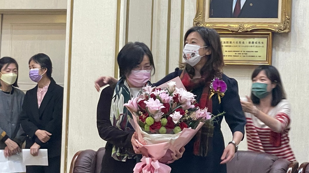 林靜儀今(17日)下午赴立法院宣示就職。(圖/TVBS)