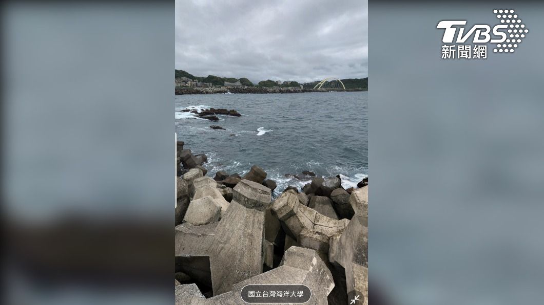 當時原PO的同學離岸邊只有約50公分。（圖／翻攝自PTT）