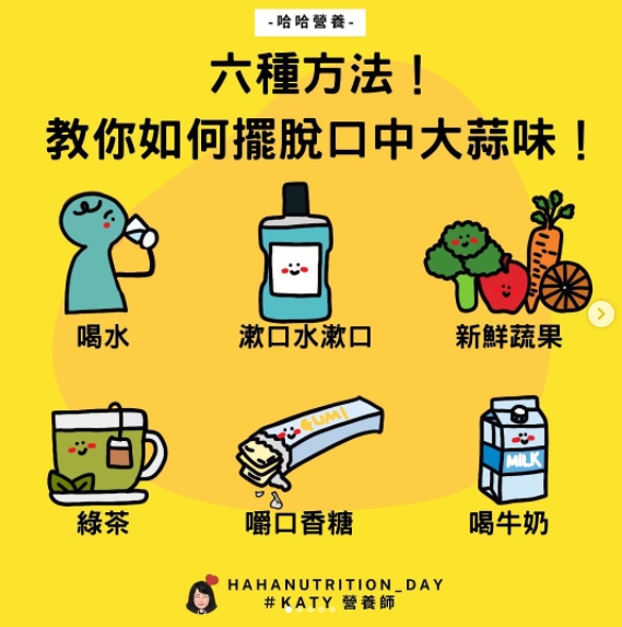 6方法擺脫口中大蒜味。(圖/翻攝自hahanutrition_day IG)