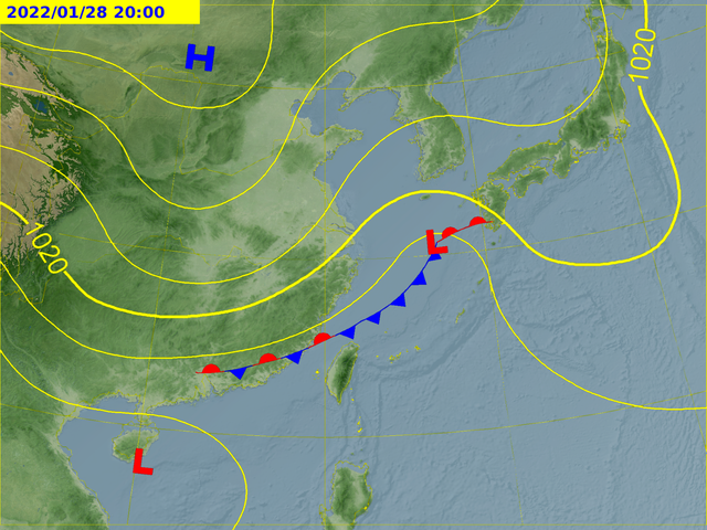 下週恐有一波冷空氣來襲。(圖/翻攝自氣象局官網)