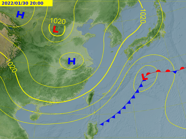 小年夜（30）日、除夕（31）日恐受東北季風或大陸冷氣團影響。（圖／翻攝自氣象局官網）