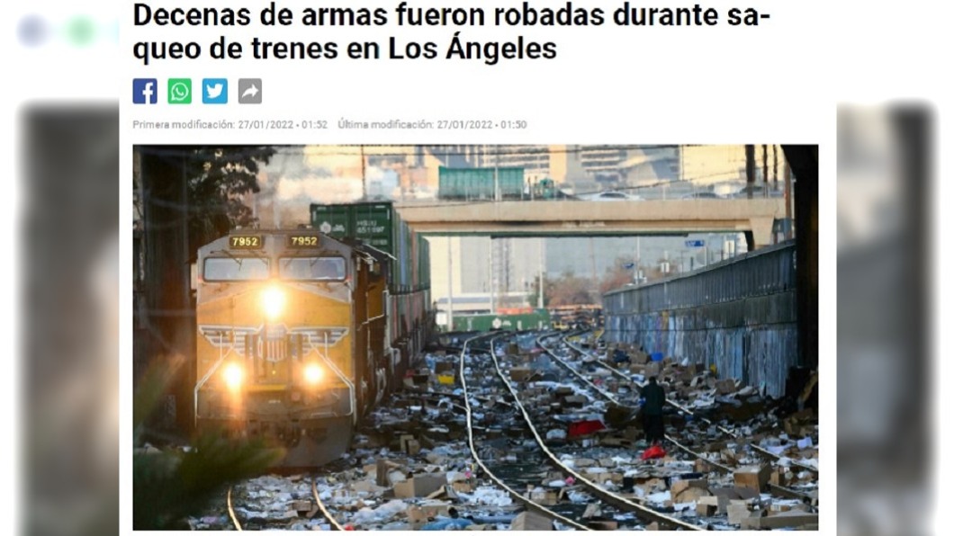 美貨運列車遭劫!數把槍下落不明 包裹散落鐵軌畫面瘋傳
