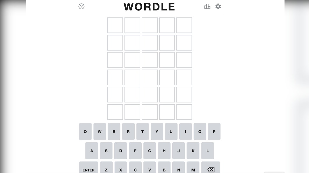 《Wordle》遊戲風靡歐美。(圖/翻攝自Wordle官網)