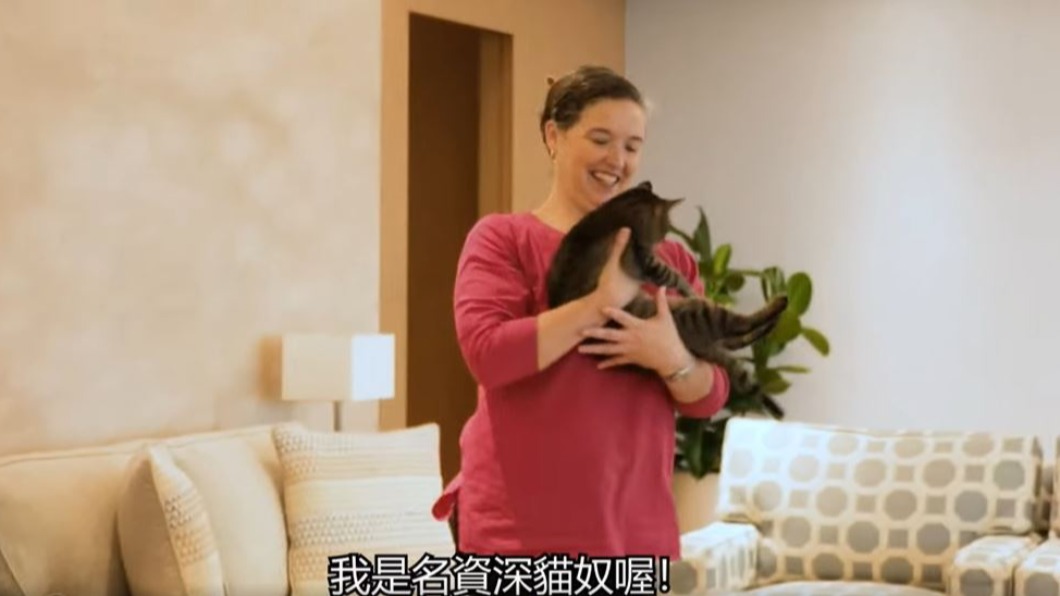 孫曉雅自曝是「資深貓奴」。(圖/擷取自AIT影片)