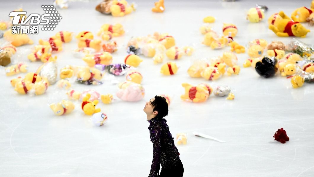 羽生結弦相當喜歡小熊維尼。（圖／達志影像路透社）