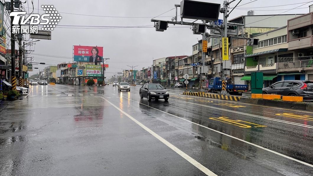 屏東枋寮鄉5岔路口車流順暢。（圖／中央社）