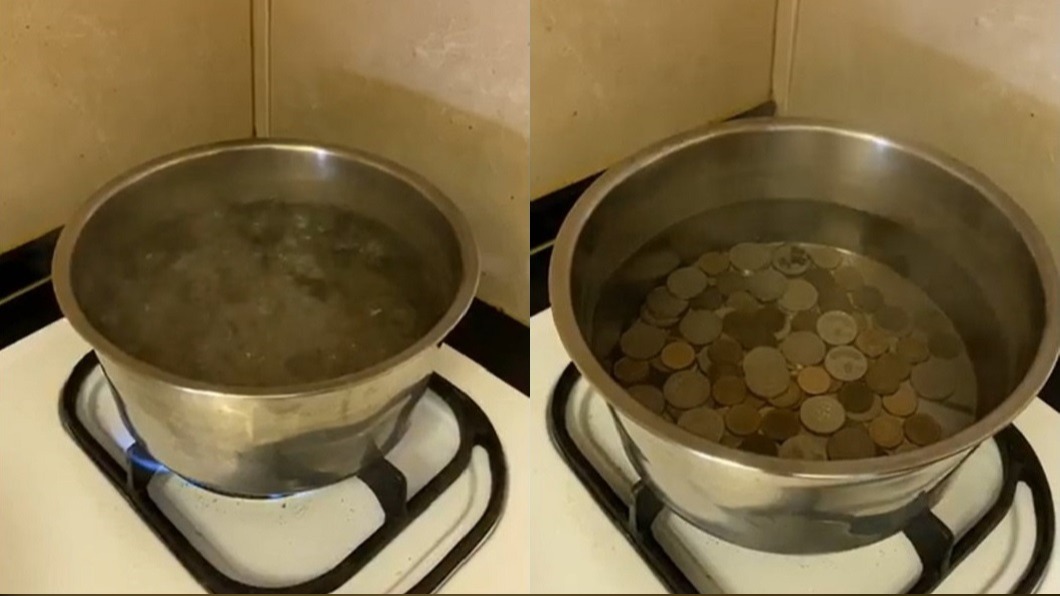 煮財水時要讓蒸氣充滿財位,待水放涼後再取出錢幣。(圖/翻攝自湯鎮瑋老師臉書)